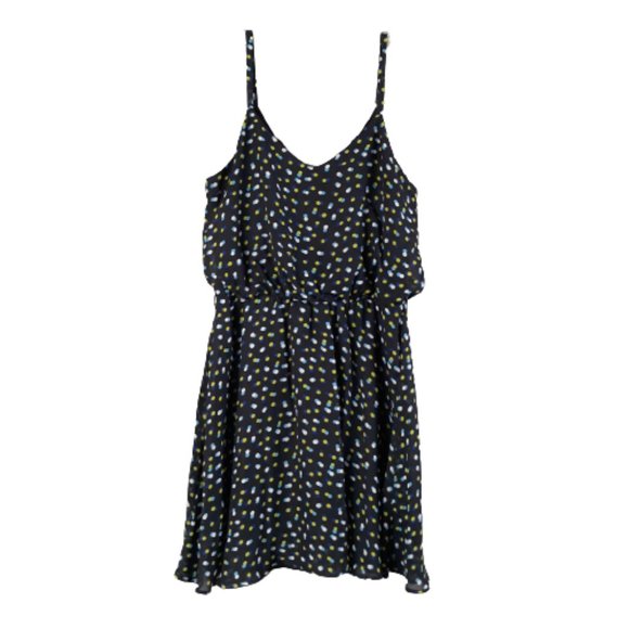 Mimi Chica Dresses & Skirts - Mimi Chica Multicolor Polka dots Elastic Sleeveless Dress Size M